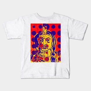 Blue Dot Pop Art Indian Kids T-Shirt